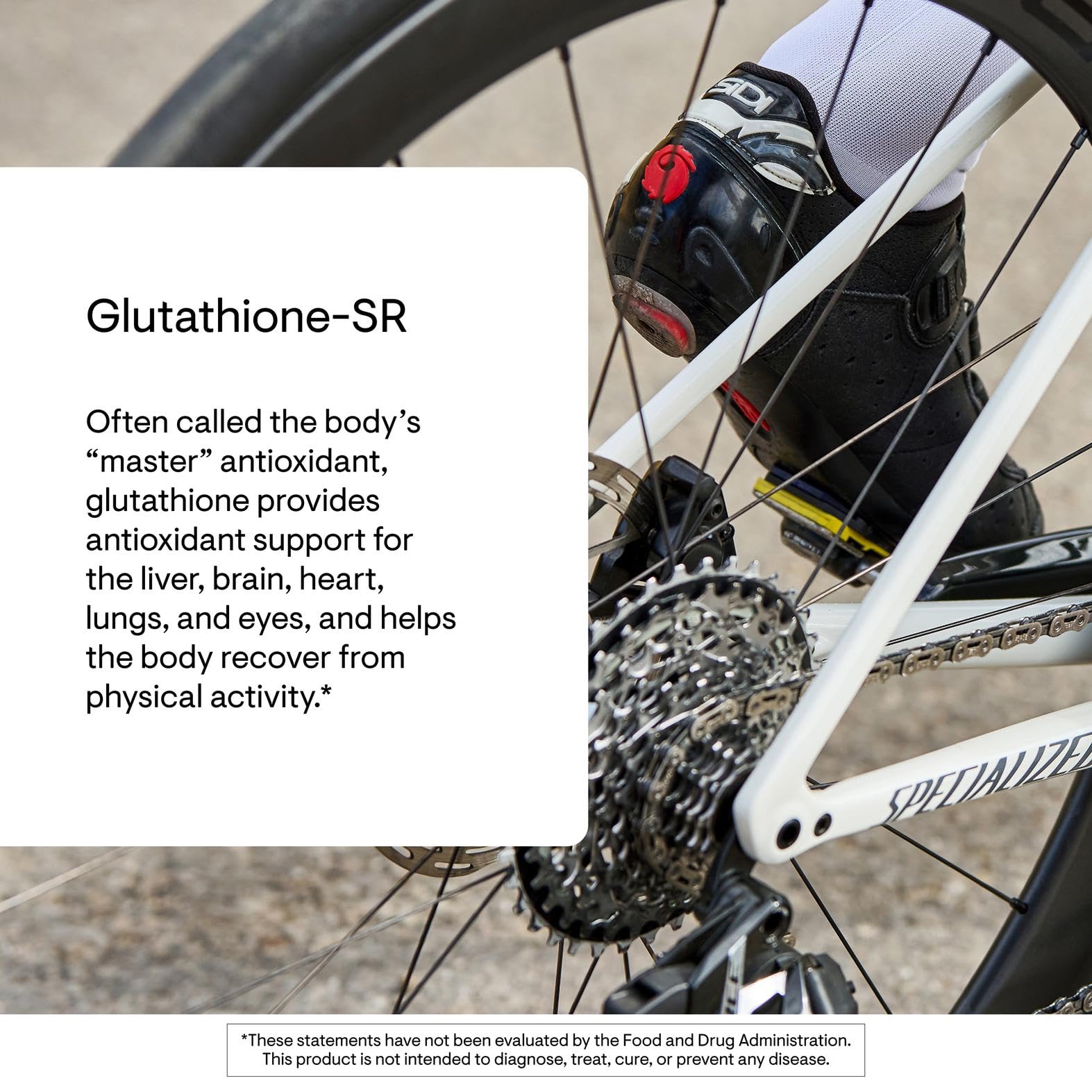 Etiqueta frontal THORNE Glutathione-SR destacando liberación sostenida.