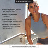 Sello NSF THORNE Glutathione-SR para deporte.