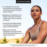 THORNE magnesio citrato malato, salud cardiovascular y rendimiento diario