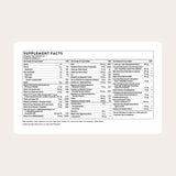 Etiqueta de THORNE MediClear-SGS con perfil completo de vitaminas y minerales para apoyo nutricional