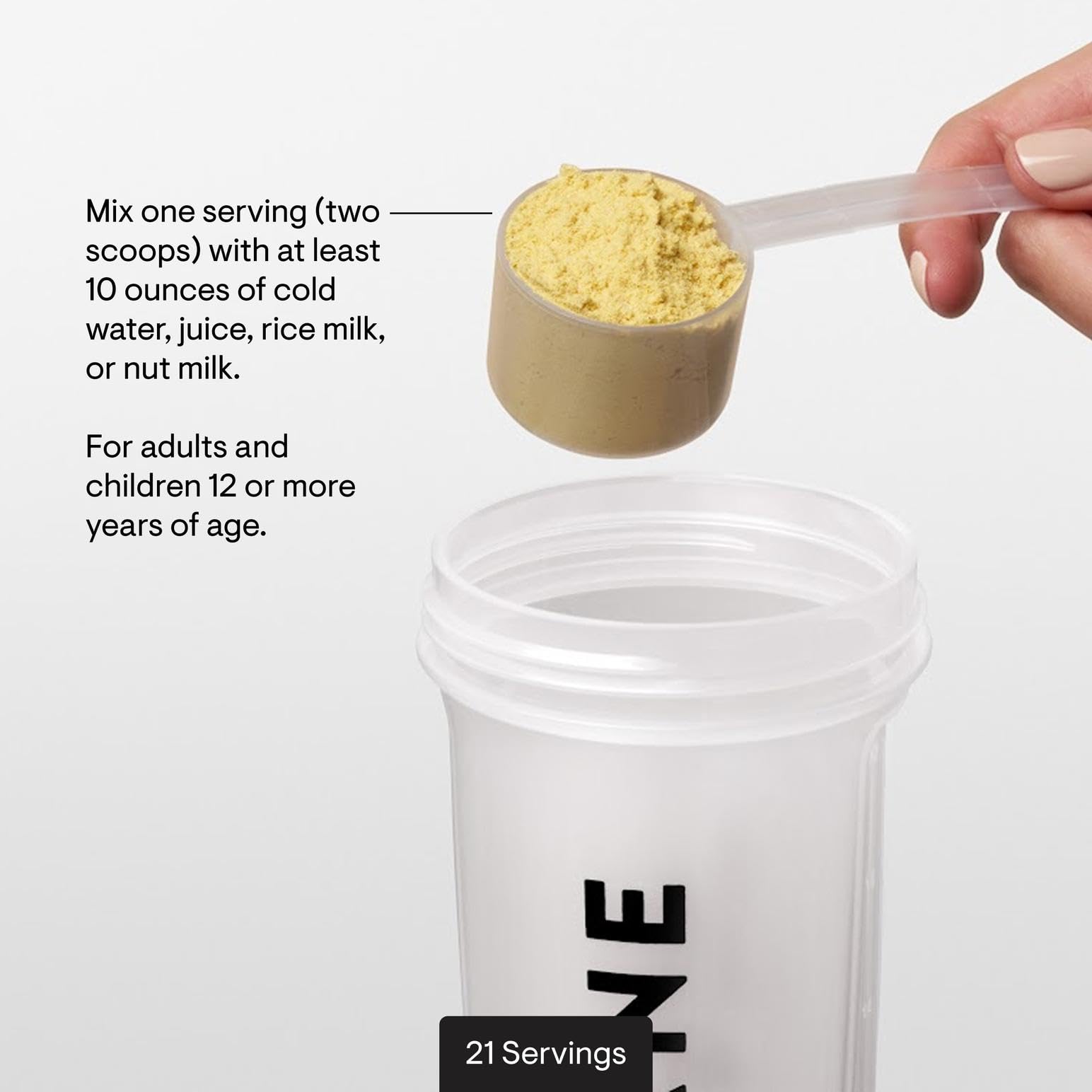 Preparación de batido THORNE MediClear-SGS para rutina diaria