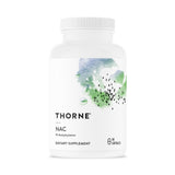 Thorne NAC 500mg - botella frontal, apoyo inmunitario potencial y salud respiratoria.