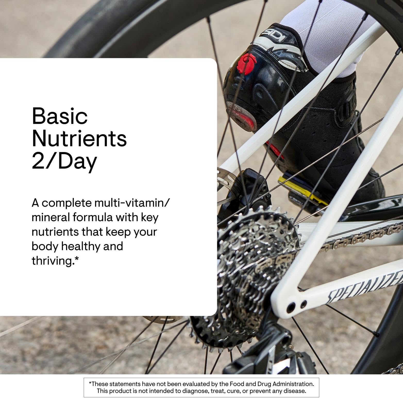 THORNE Nutrientes Básicos 2Día: etiqueta frontal con ingredientes clave