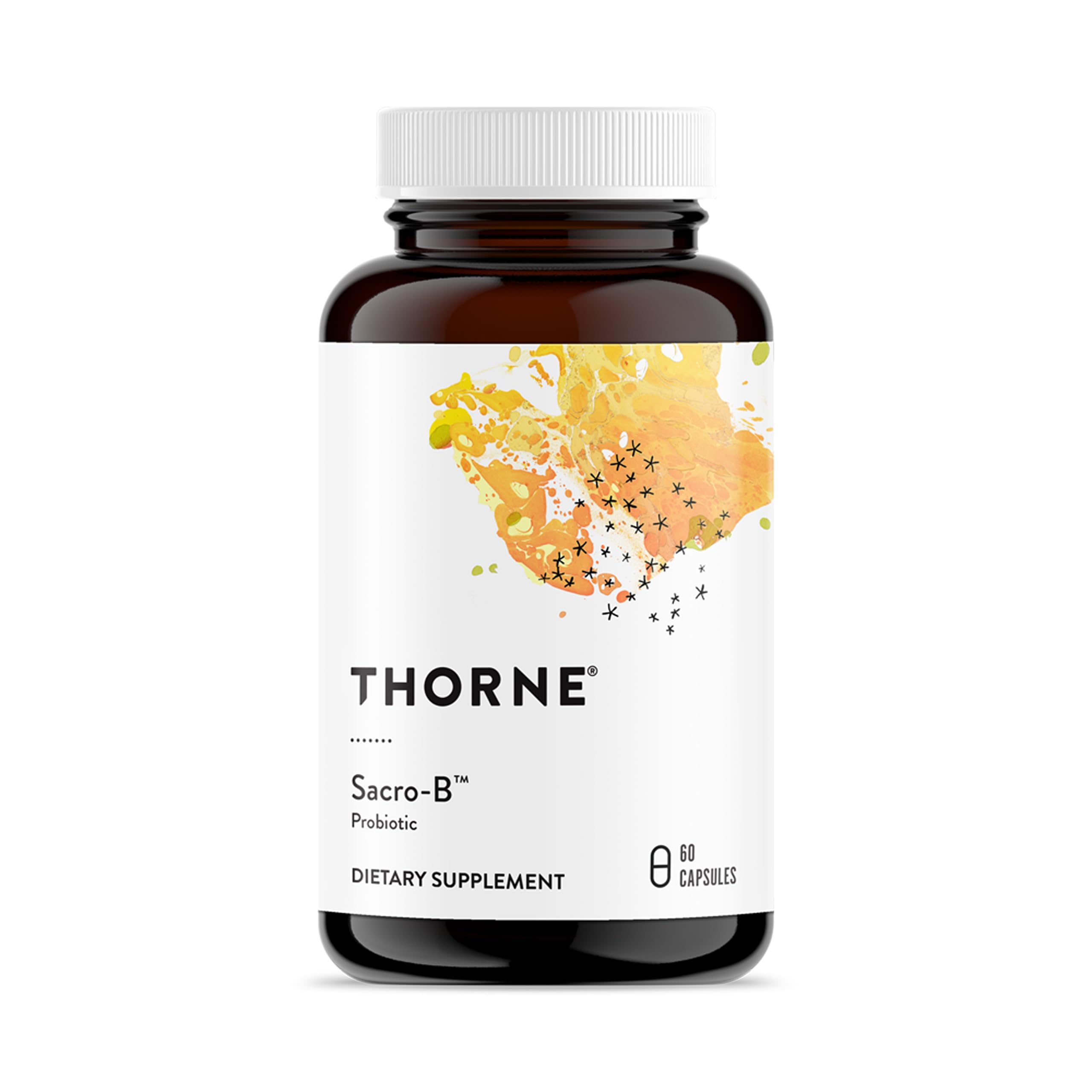 THORNE Sacro-B envase de cápsulas para apoyar la salud intestinal.