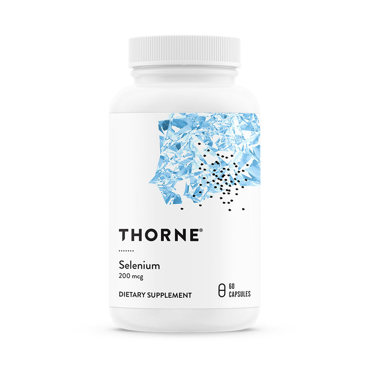 THORNE Selenium 200mcg cápsulas en frasco para apoyo antioxidante diario