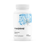 THORNE Selenium 200mcg cápsulas en frasco para apoyo antioxidante diario