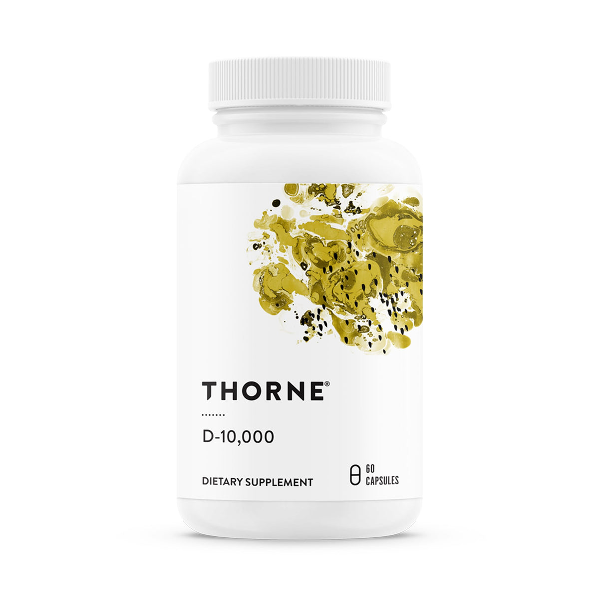 THORNE Vitamina D-10000: cápsulas en frasco, posible apoyo a la salud ósea