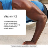 THORNE Vitamina K2 MK4, frente del envase, etiqueta clara facilita su uso.