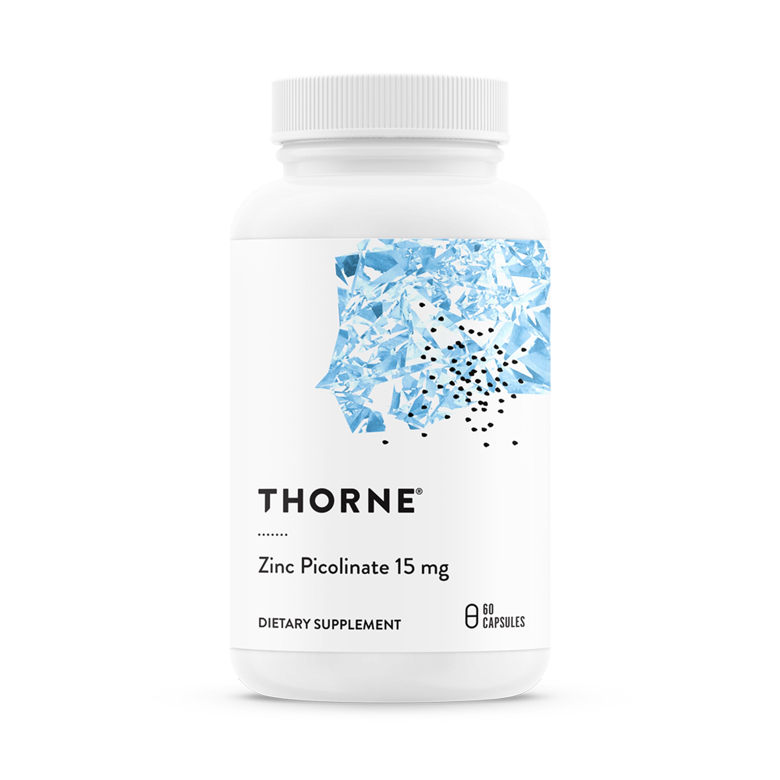 THORNE Zinc Picolinate 15 mg: cápsula en primer plano para salud general