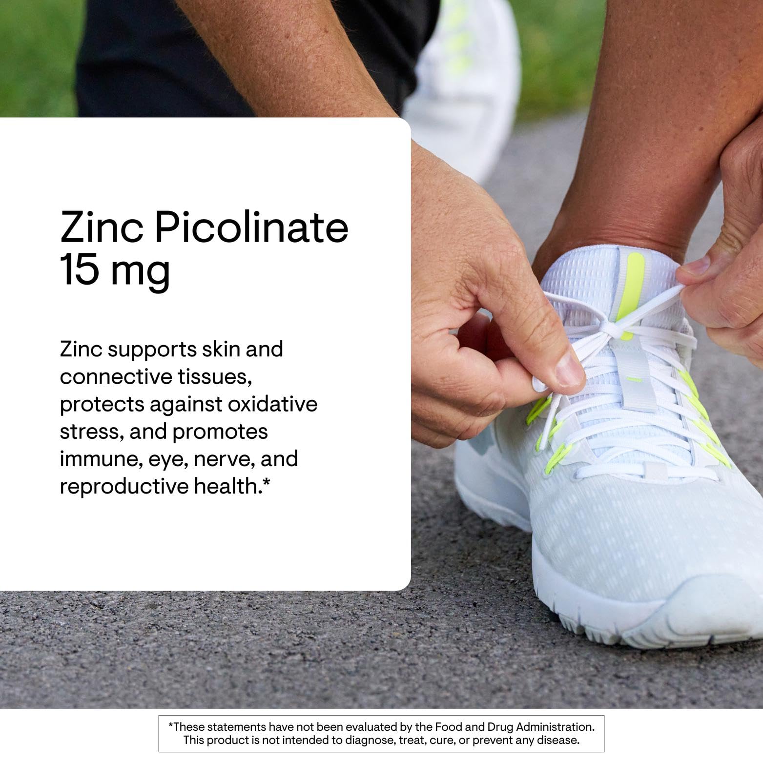 THORNE Zinc Picolinate 15 mg: etiqueta frontal clara y confiable