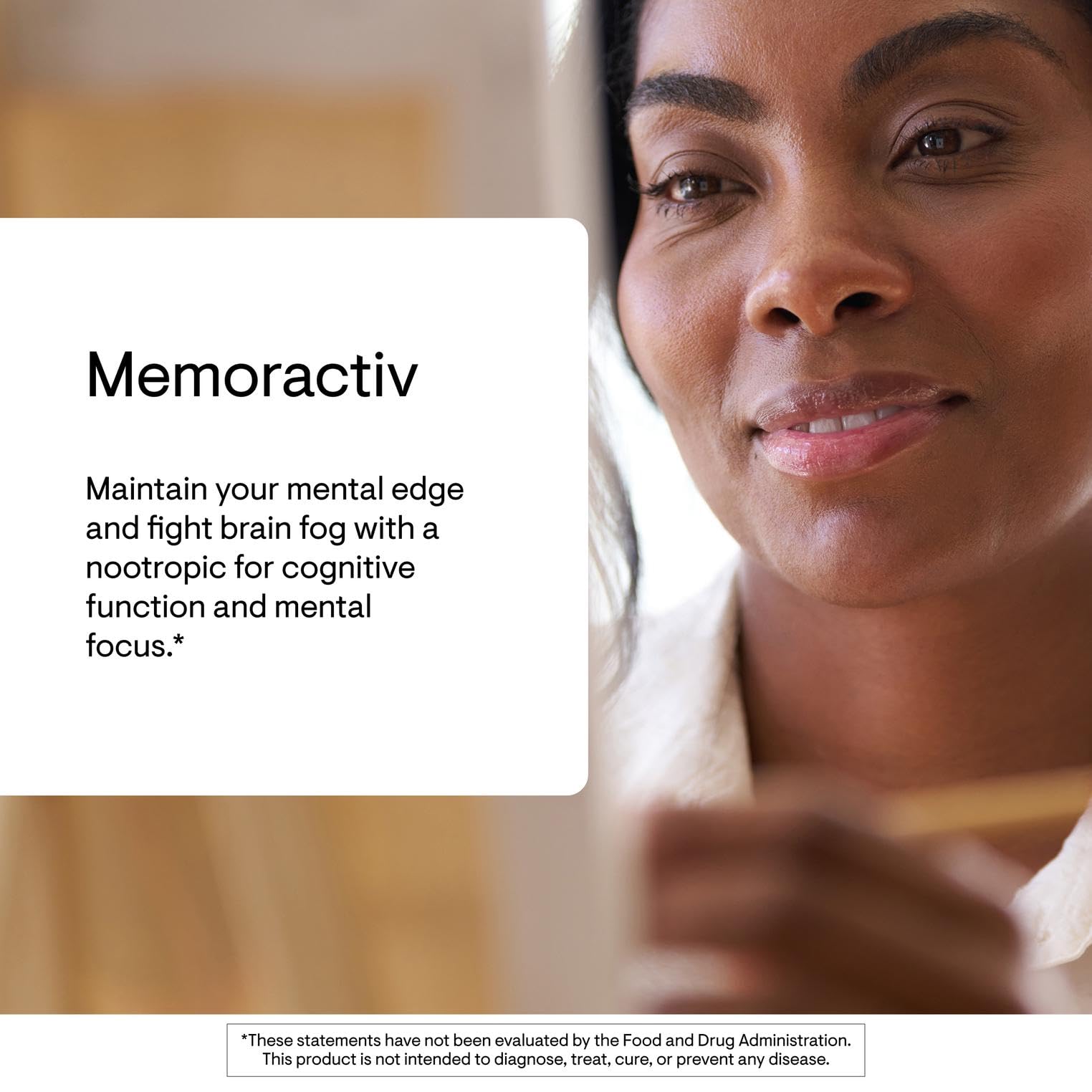 THORNE Memoractiv: etiqueta de ingredientes clave y perfil nutricional