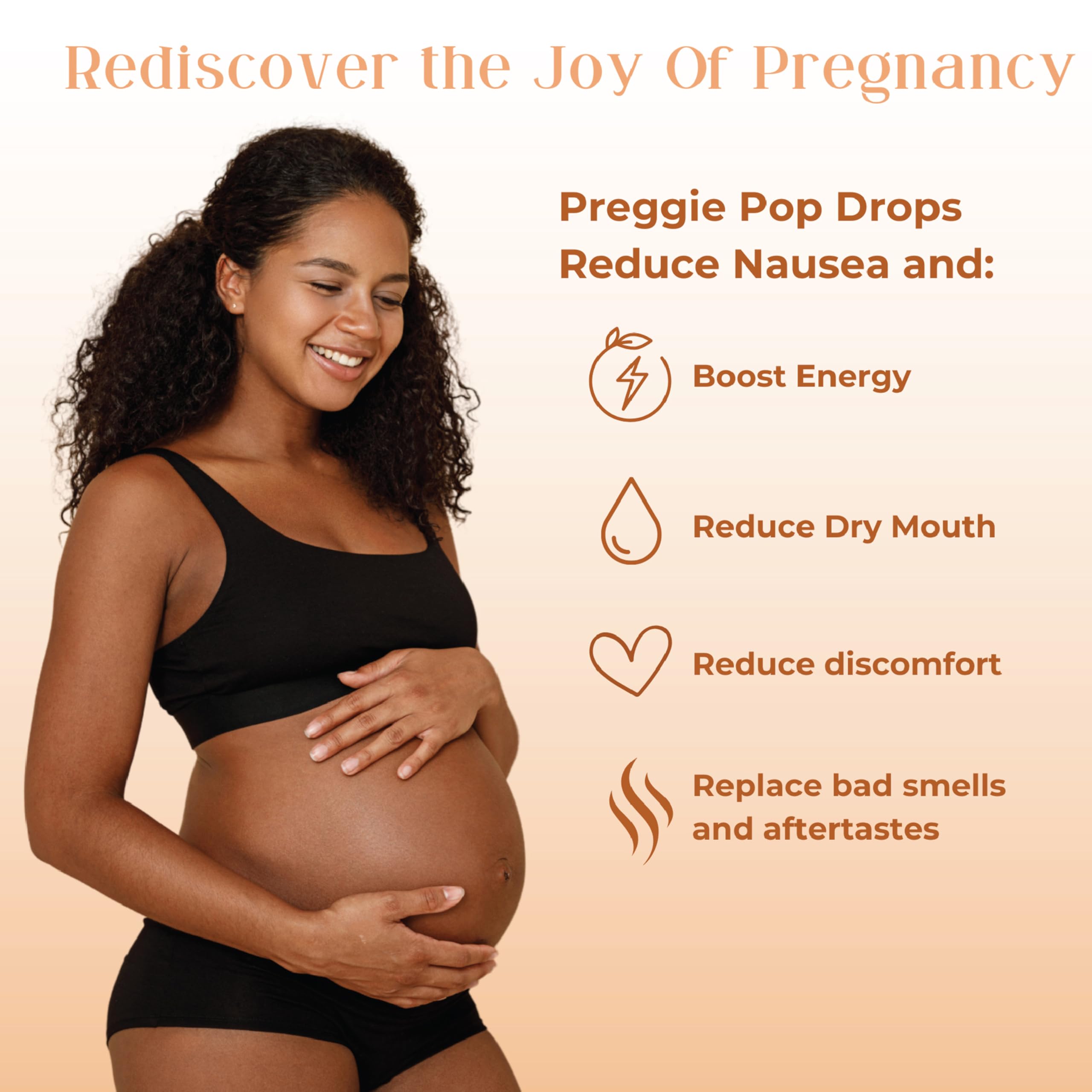 Three Lollies Preggie Drops Plus para llevar, alivio práctico fuera de casa