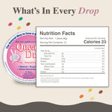 Three Lollies Queasy Drops sabor frambuesa agrio, ofrece alivio sensorial y aroma agradable