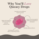 Three Lollies Queasy Drops sabor jengibre, opción natural para malestar leve en trayectos.