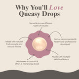 Three Lollies Queasy Drops: sabor jengibre para náuseas suaves durante viajes