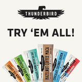Barras Thunderbird fáciles de llevar, snack portátil para entrenar.