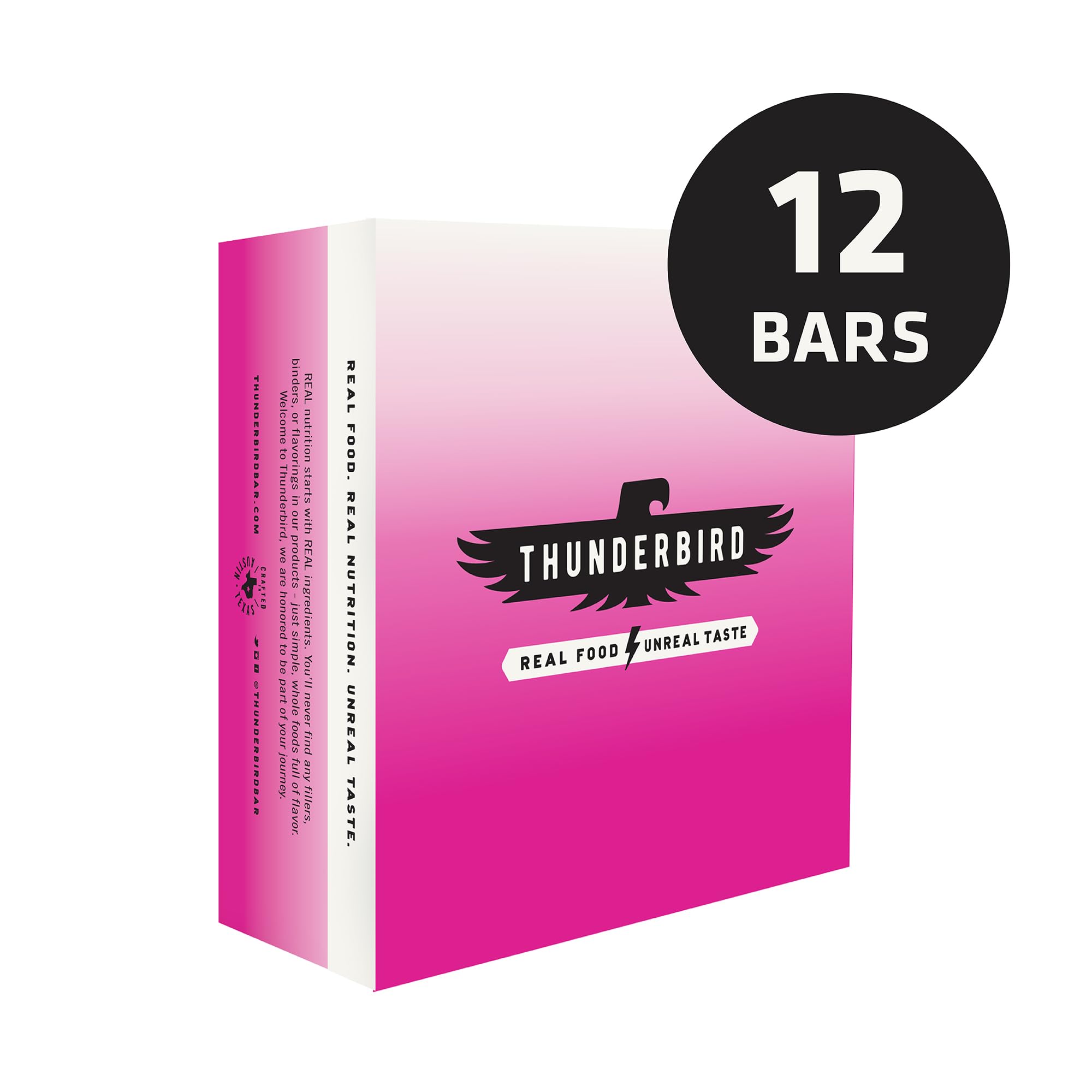 Ingredientes de Thunderbird: dátiles y frutos secos para un sabor natural.