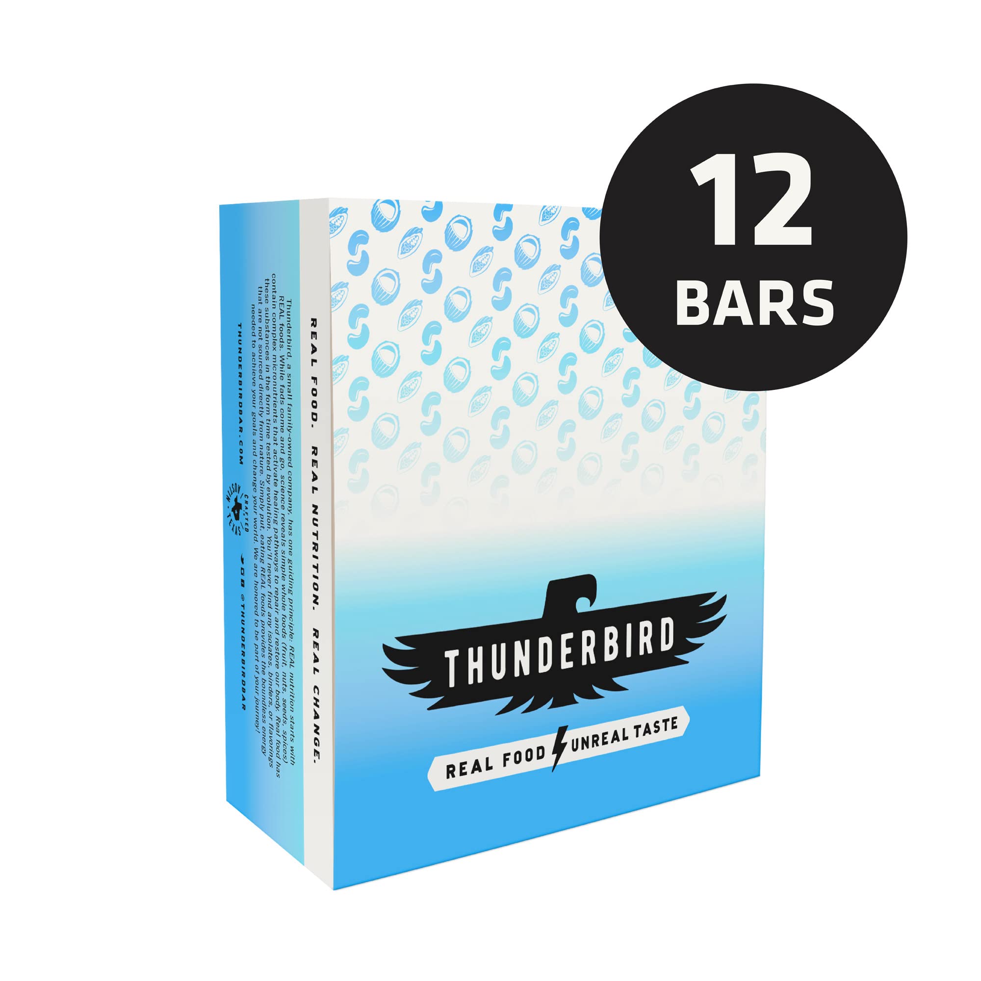 Barras Thunderbird sin azúcar añadida, sabor natural.