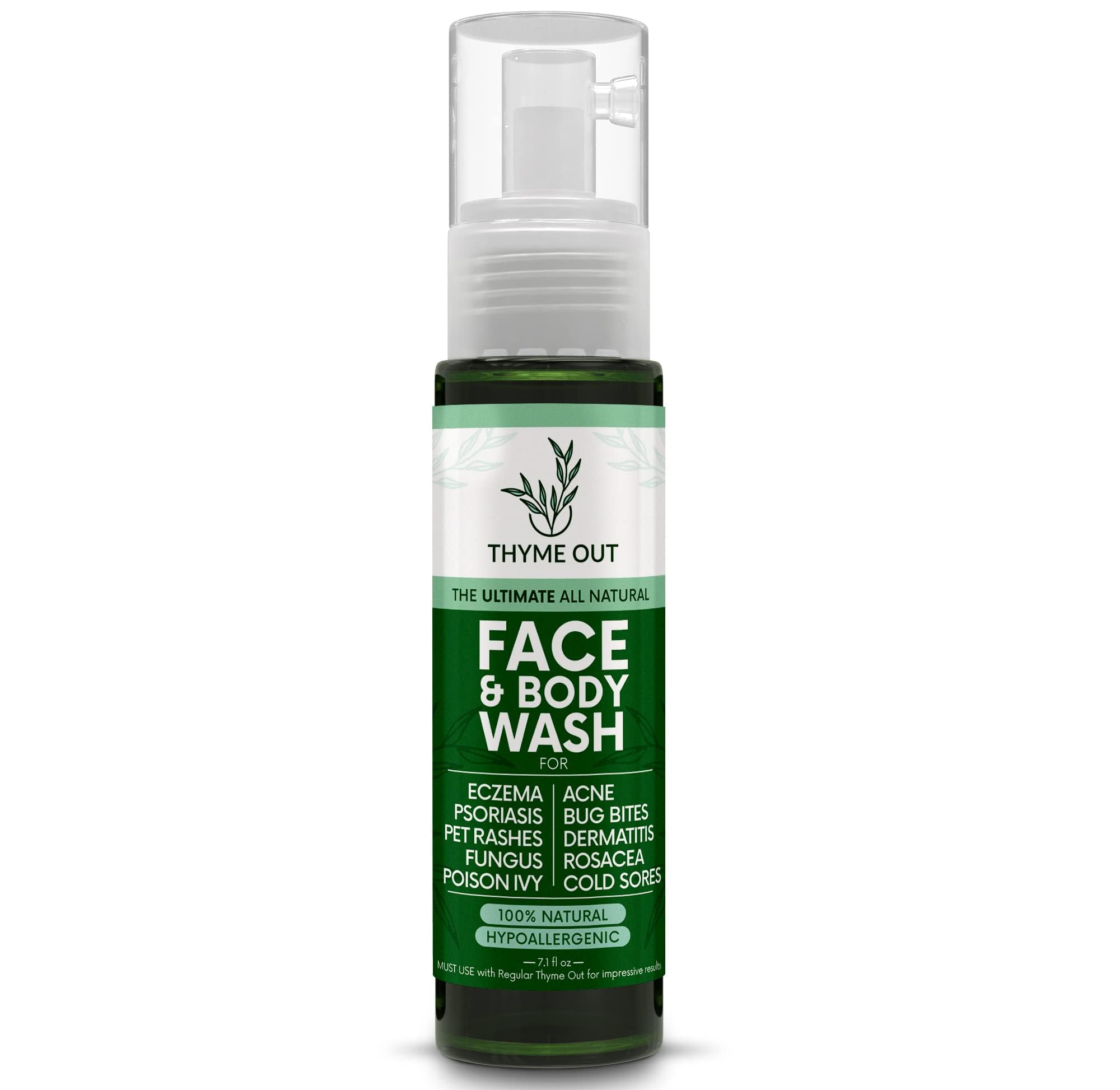Thyme Out, jabón natural para rostro y cuerpo, limpieza suave para piel sensible