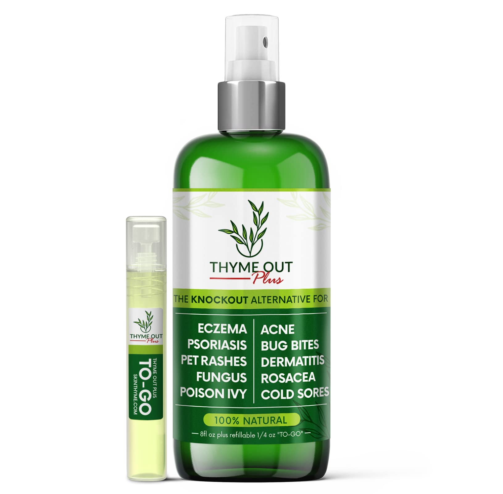 Thyme Out Plus: spray para alivio rápido de la piel.