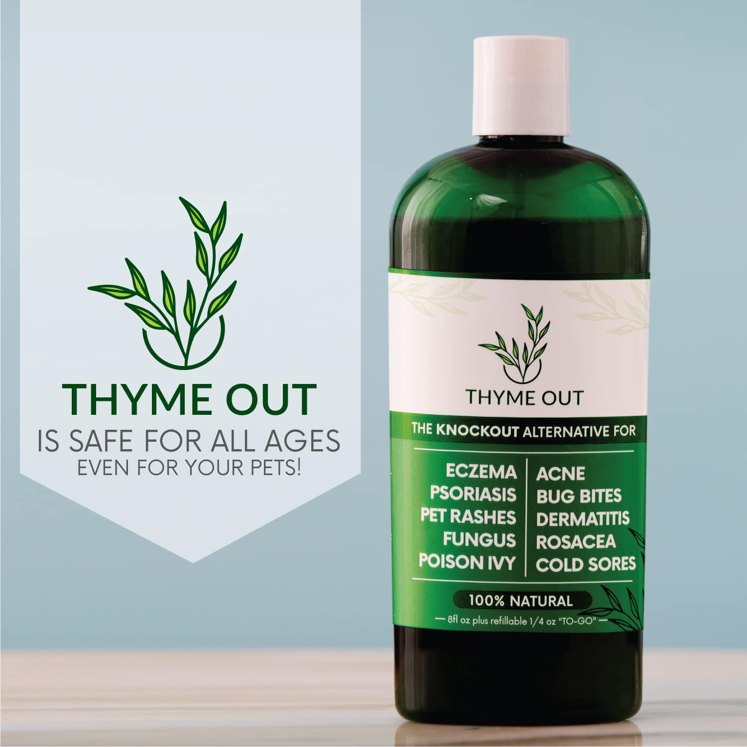 Thyme Out textura-suave sugiere experiencia agradable al aplicar