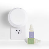 Luz LED del difusor Thymes Pura 4 para ambiente nocturno.