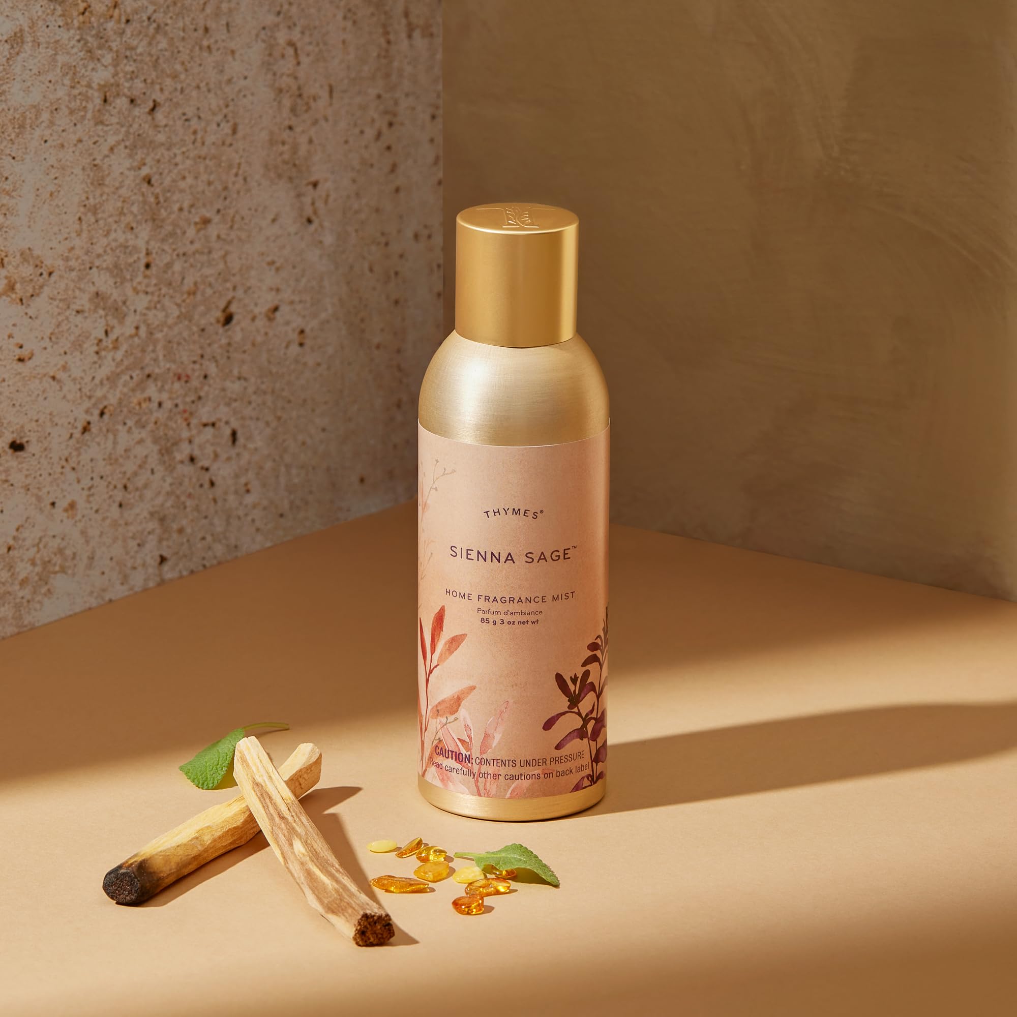 Thymes Sienna Sage rociador-hogar: spray para baños y cocina con fragancia cálida.