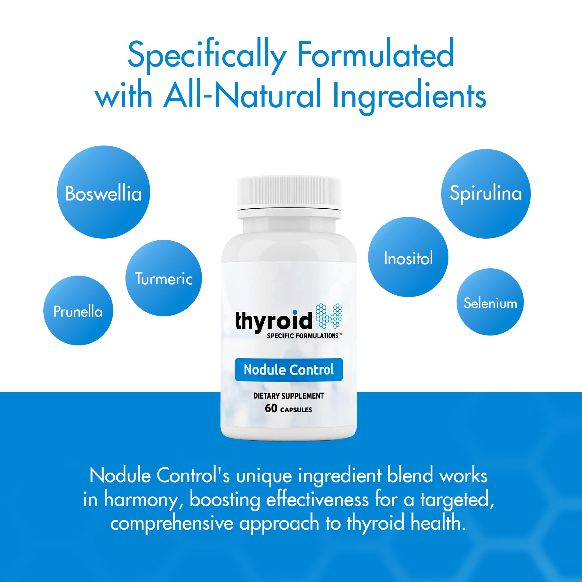 Thyroid Specific Formulations Nodule Control: cápsulas fáciles de tomar como parte de la rutina