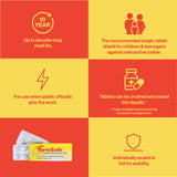 Presentación de ThyroSafe facilita dividir tabletas para dosis seguras.