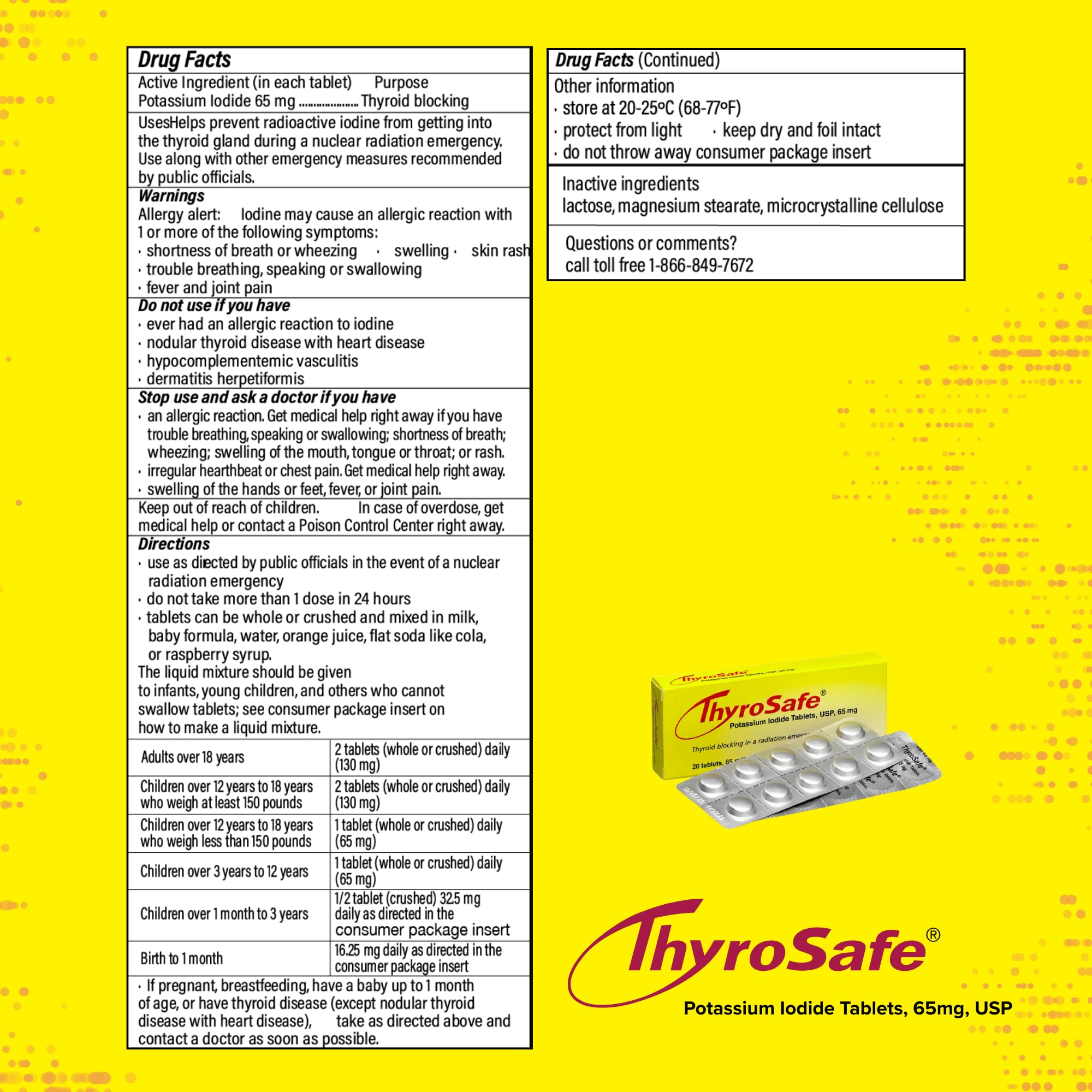 Kit de seguridad THYROSAFE: suministro de emergencia para la familia.