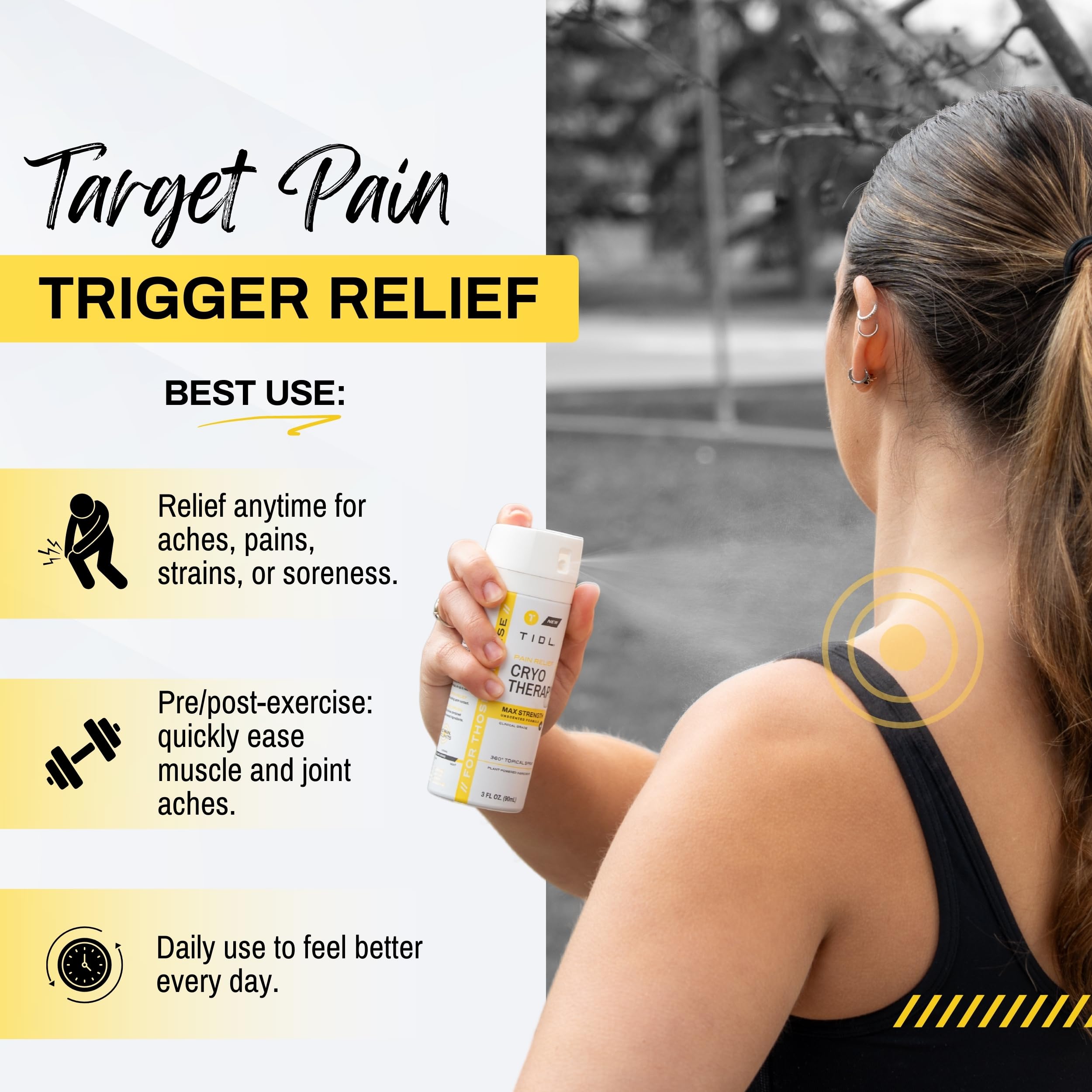 Alivio rápido de dolor muscular y articular con TIDL.