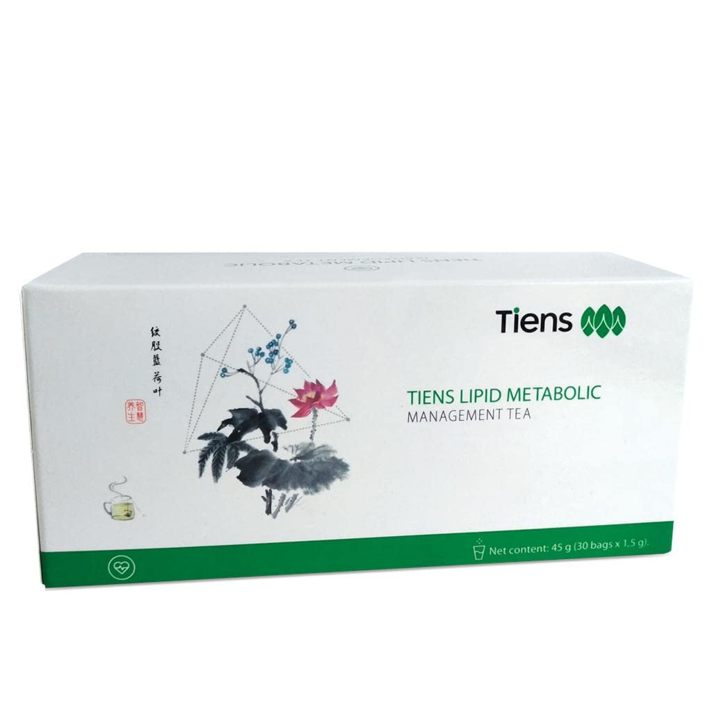 TIENS té gestión lipídica en 40 saquitos, listo para una infusión diaria.
