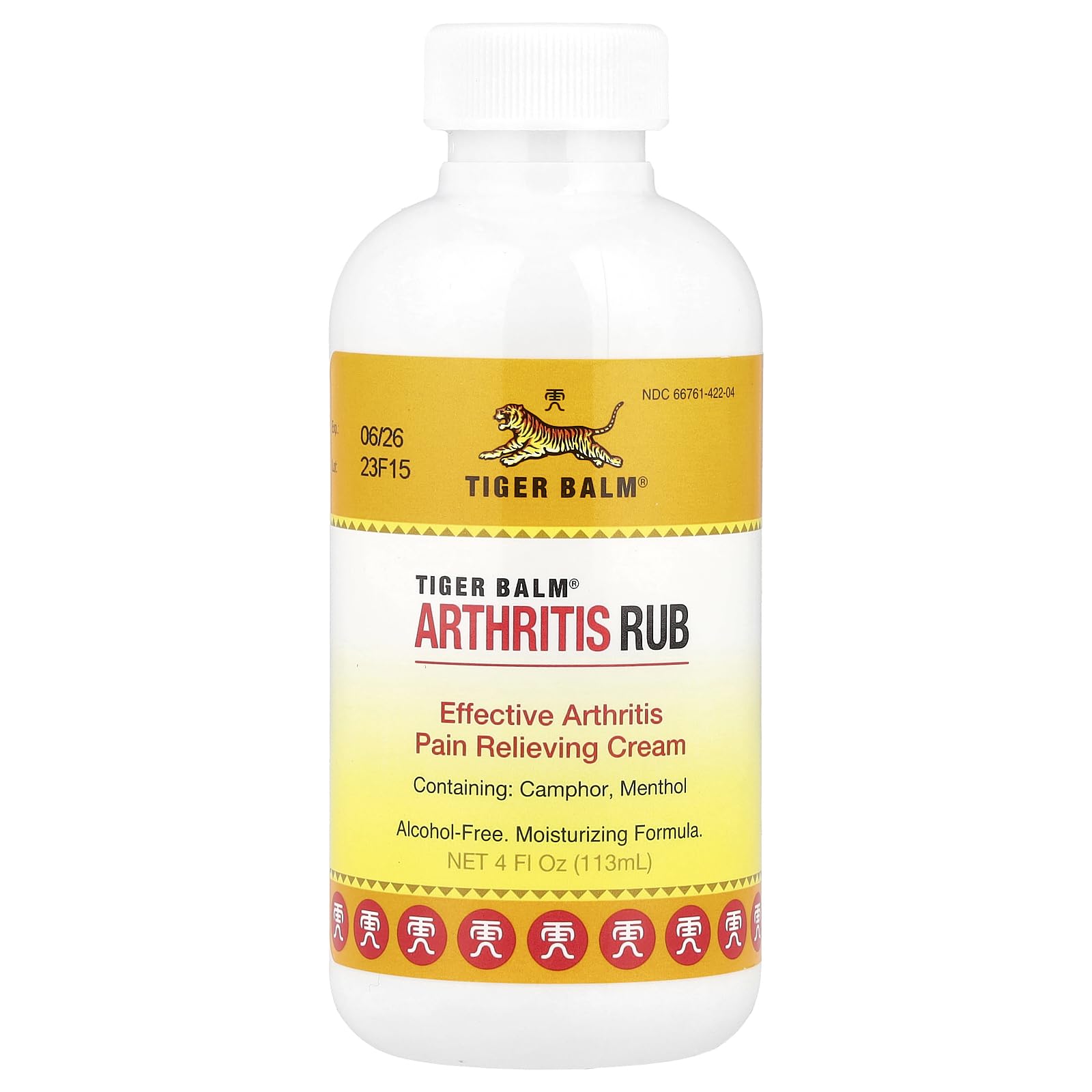 Tiger Balm Arthritis Rub, bote con bomba: alivio localizado para articulaciones.