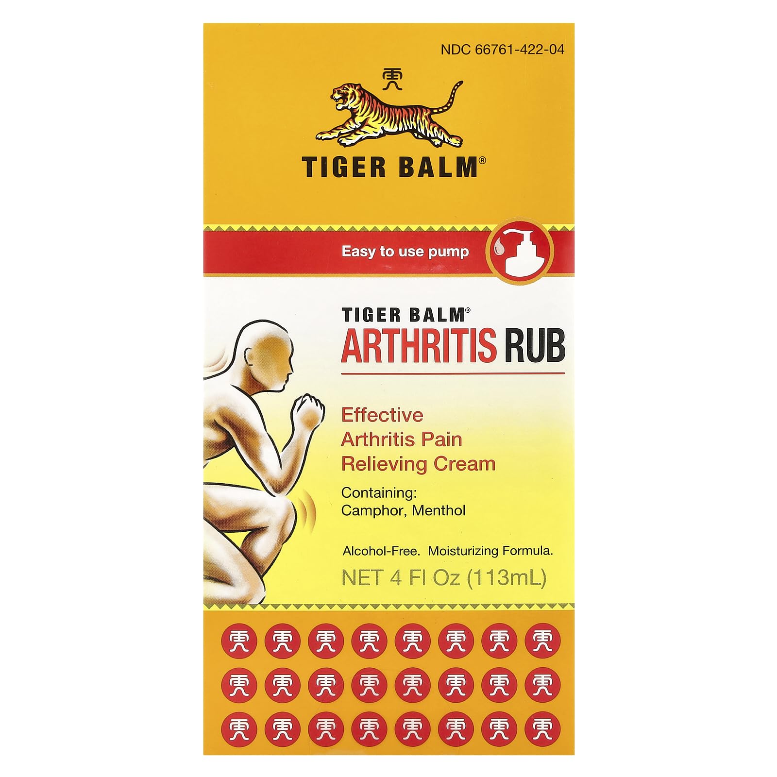 Tiger Balm Arthritis Rub crema no grasa para uso diario.