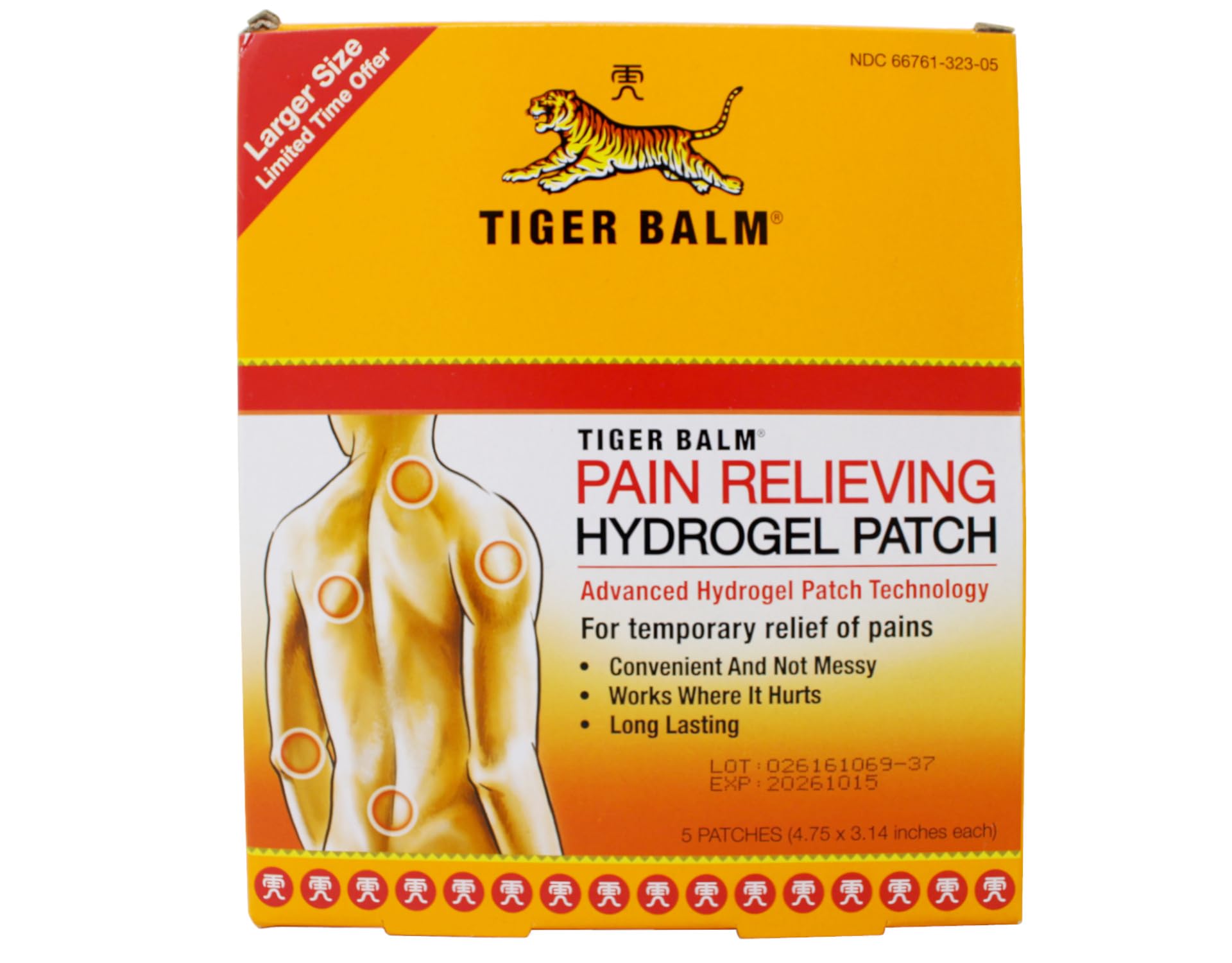 Uso versátil de Tiger Balm en espalda y rodilla durante actividades diarias.