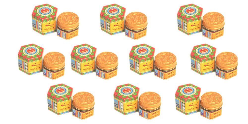 Tiger Balm Rojo ungüento 21ml, paquete de 10, sensación cálida para molestias localizadas