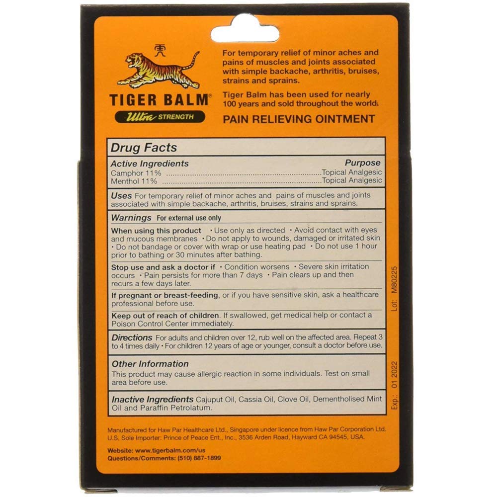 Tiger Balm Sport Rub aplicación-local ayuda a reducir molestias en zonas doloridas.