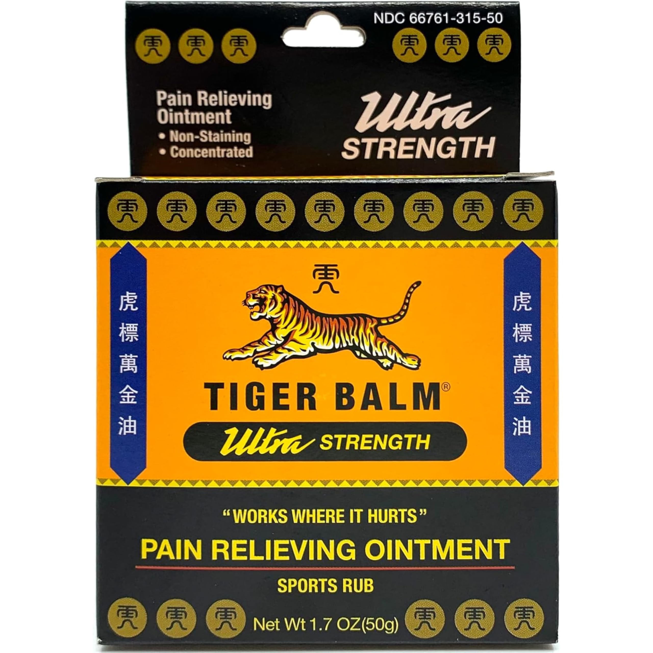 Tiger Balm ungüento aliviando dolor, bote compacto para uso rápido
