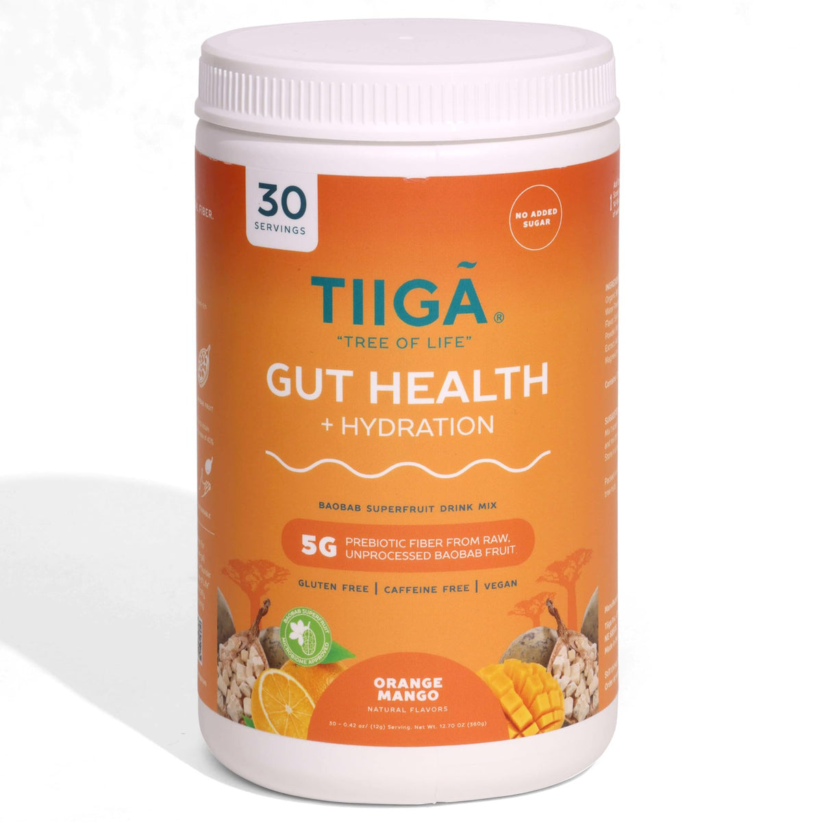 Tiiga muestra el empaque naranja-mango para disfrutar en cualquier momento.