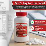TIME-CAP LABS caplets caplets en frasco: tragar con facilidad gracias al recubrimiento.