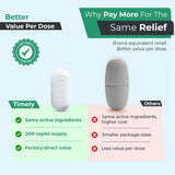 Caplets TIME-CAP LABS, textura suave para tragar con facilidad.