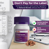 TIME-CAP LABS Omeprazol, etiqueta informativa y clara del producto