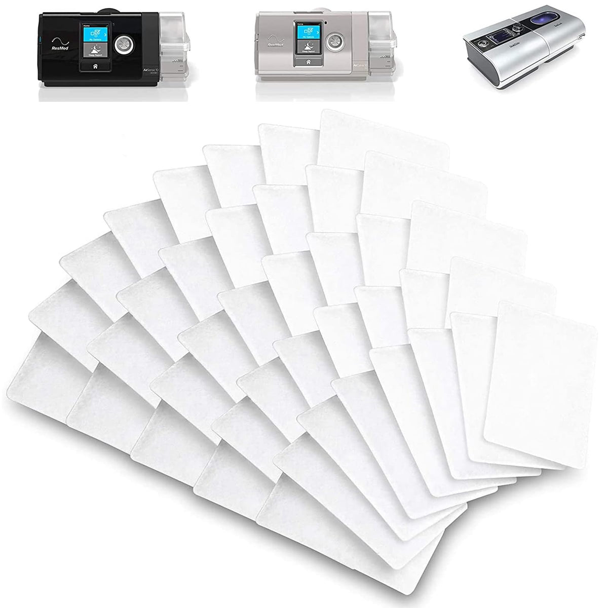 Timok filtro CPAP universal para ResMed AirSense 10, 40 paquetes, mejora la filtración del aire