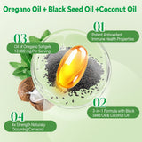 TIMORA aceite de oregano y semilla negra softgeles, apoyo digestivo potencial