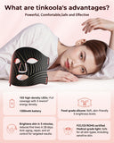 Máscara tinkoola con luz azul para sesiones de cuidado facial.