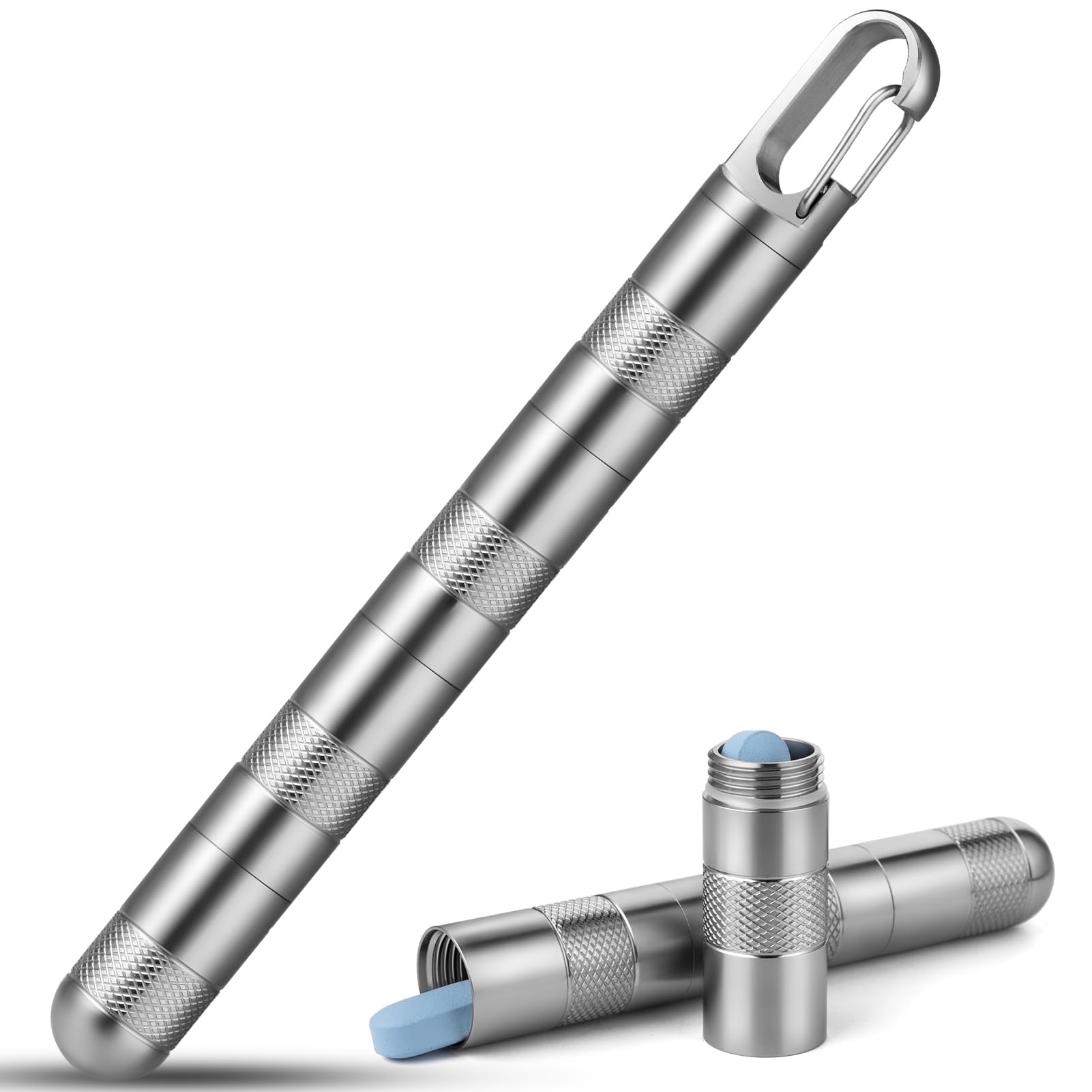 TISUR porta-pastillas llavero titanio xl 4-4in: práctico para viajar ligero y seguro.
