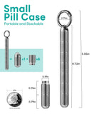 Porta-pastillas TISUR de titanio con 7 compartimentos, compacto y seguro para viajar.