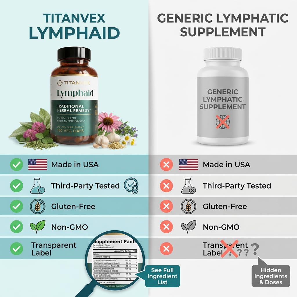 Dosis diaria de TitanVex Lymphaid para consistencia en la rutina.