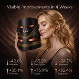 Tiyeaud máscara LED Rostro-Cuello con cuatro longitudes de onda para cuidado versátil.
