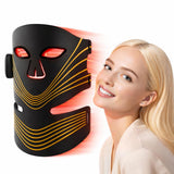 Tiyeaud máscara LED con diseño ergonómico para uso cómodo en rostro y cuello.